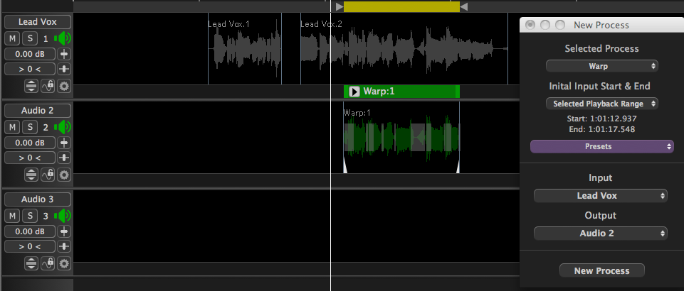 Warp Process - output created